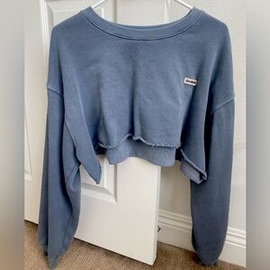 Joah Brown Cut Off Sweatshirt